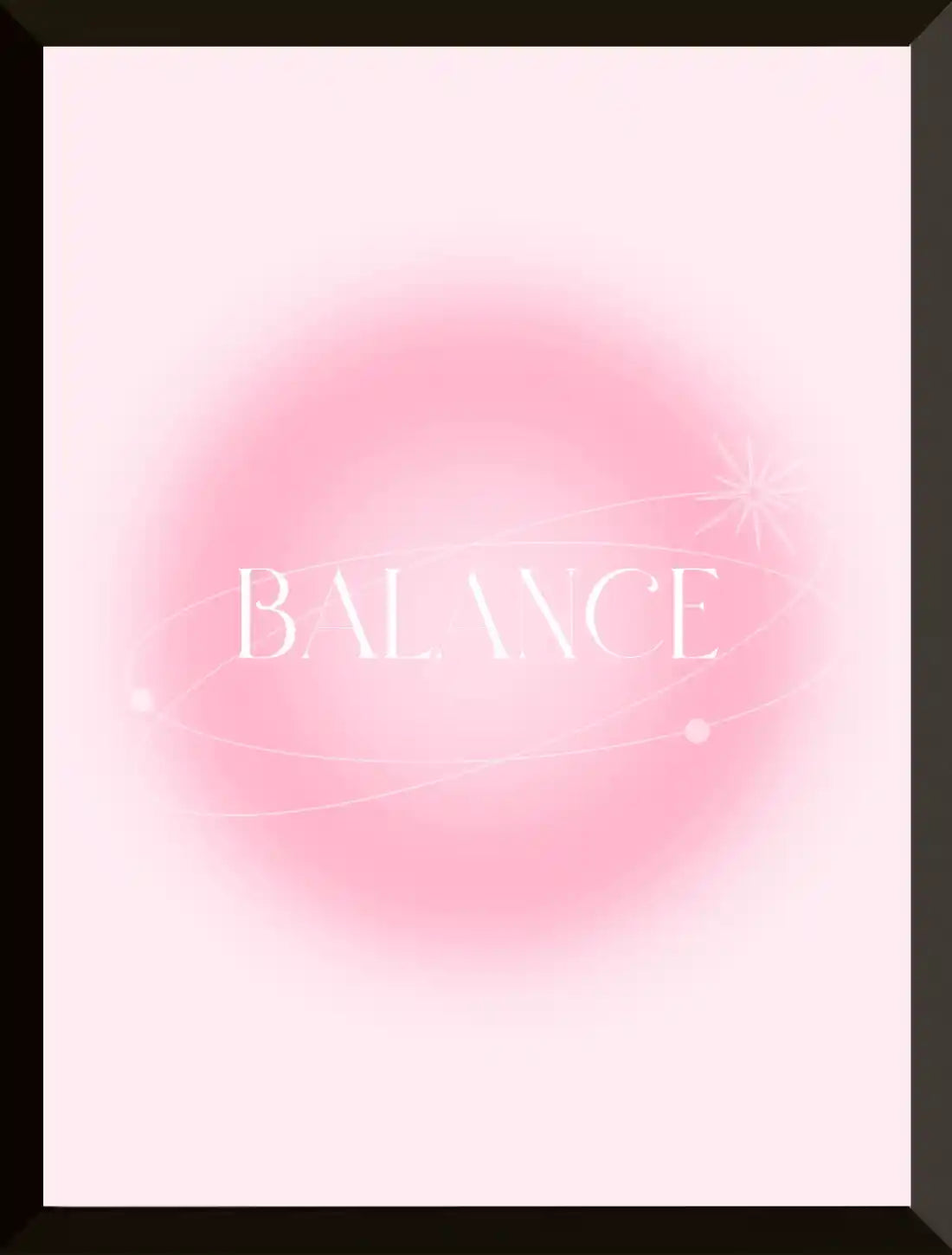 Arte de texto de BALANCE rosa