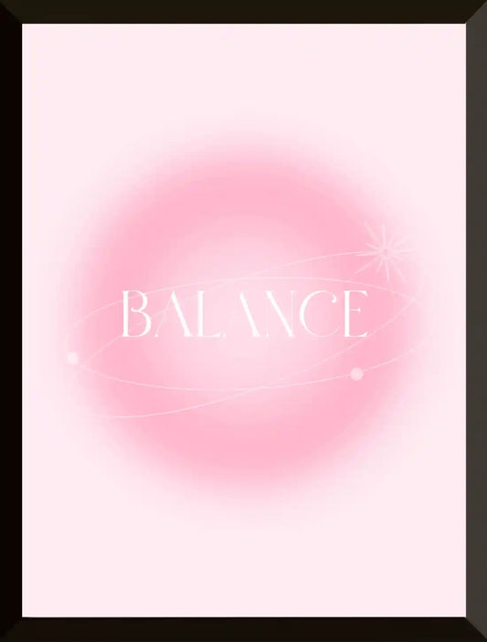 Arte de texto de BALANCE rosa