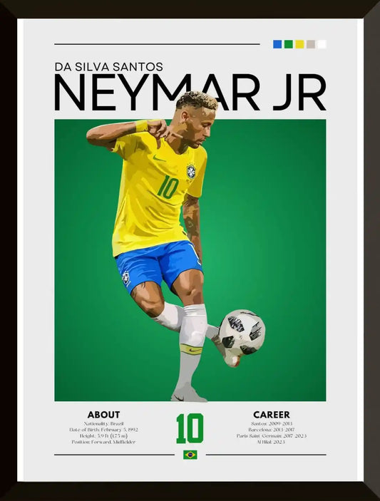 Cartel de futbol de Neymar Jr