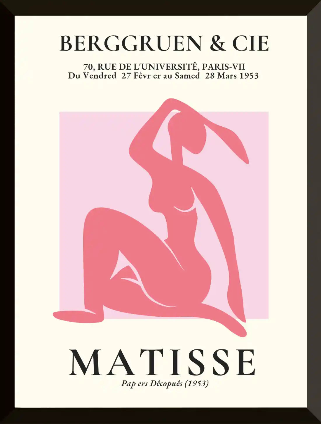 Cartel de la exposicion Matisse 1953