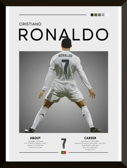 Cartel ilustrado de Cristiano Ronaldo