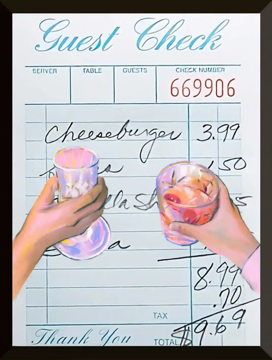 Cheque de invitado con bebidas ilustracion 2