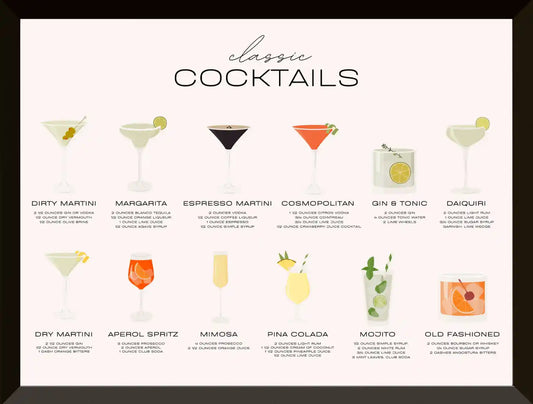 Cocteles clasicos con ingredientes