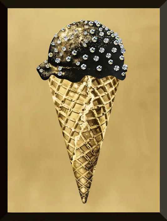 Cono de helado con joyas