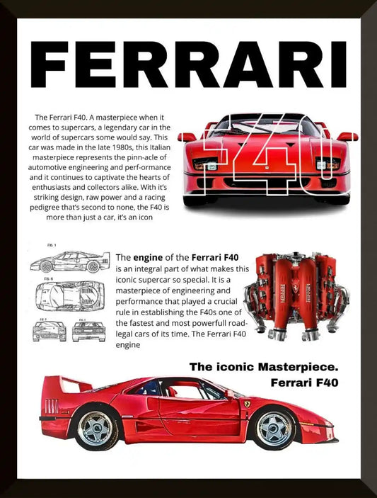 Descripcion del superdeportivo Ferrari F40