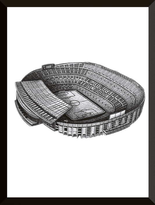 Dibujo Técnico del Camp Nou - Barcelona