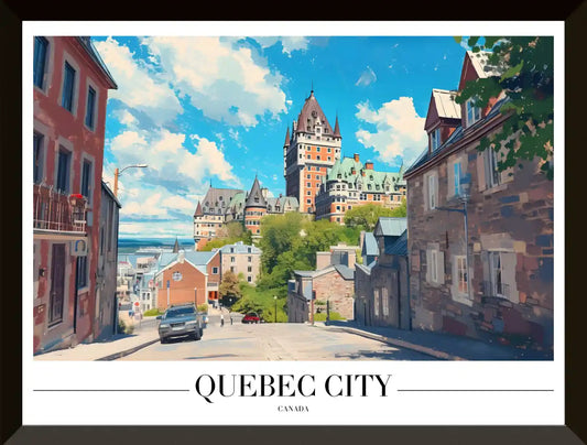 Escena callejera de la ciudad de Quebec