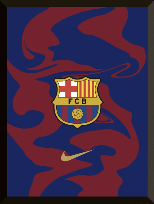 Escudo del Barça diseño abstracto