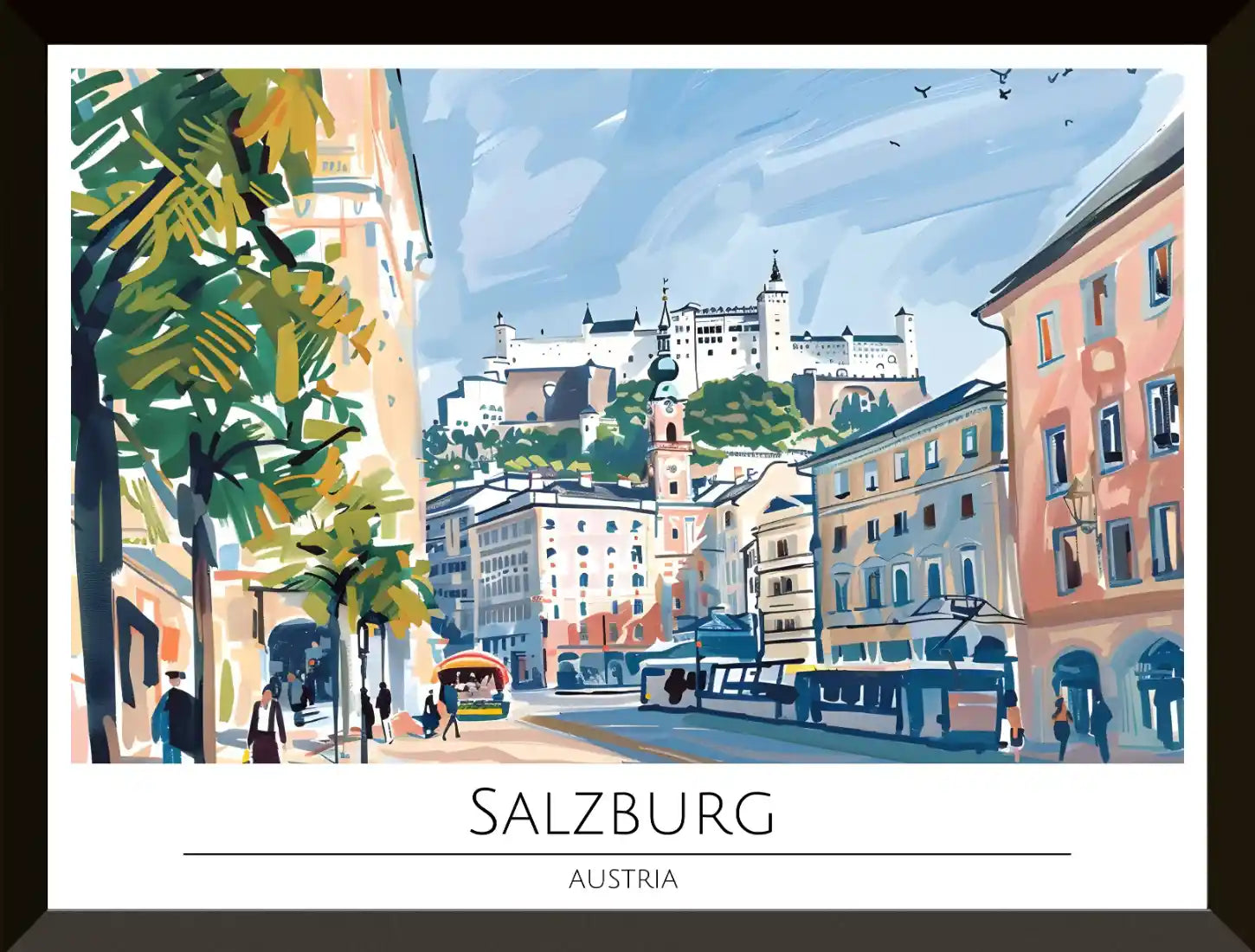 Ilustracion de Salzburgo Austria