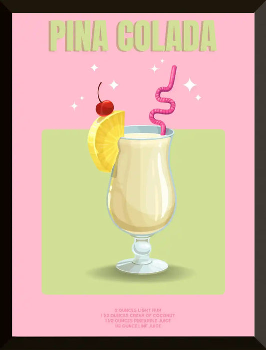 Ilustracion de coctel de pina colada 5