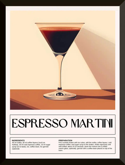 Ilustracion de coctel espresso martini