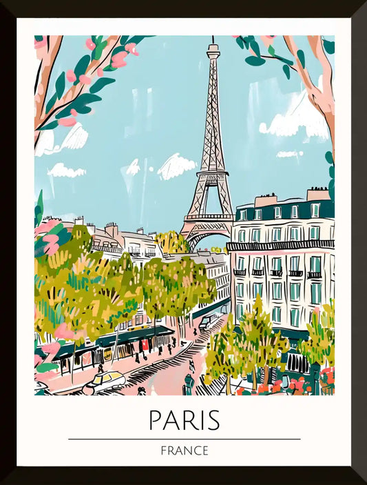 Ilustracion de la Torre Eiffel Paris