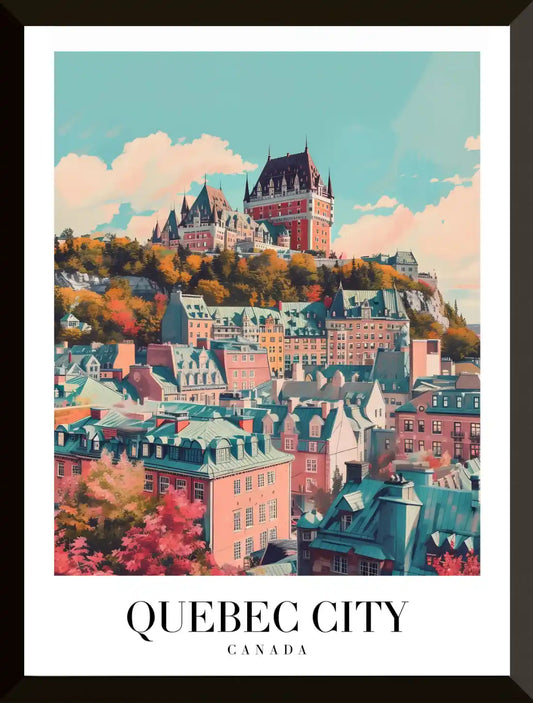 Ilustracion de la ciudad de Quebec Canada