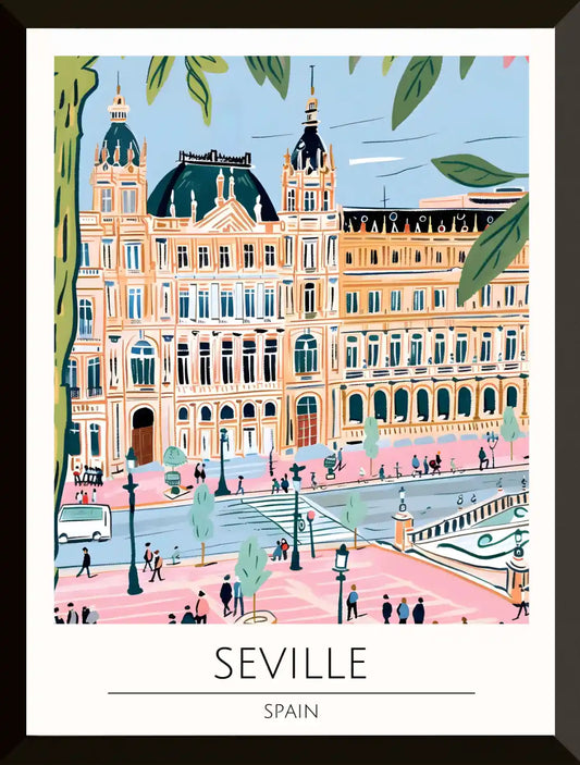 Ilustracion de la ciudad de Sevilla Espana