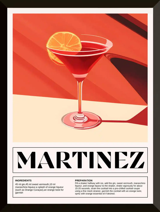 Ilustracion de la receta del coctel Martinez