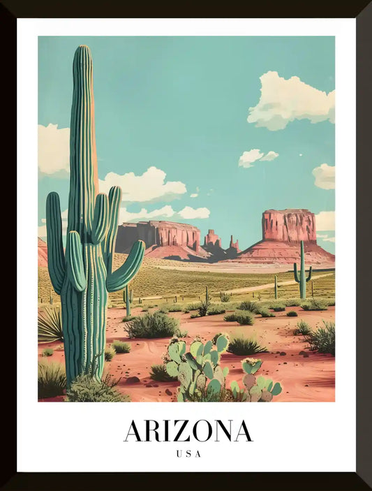 Ilustracion del paisaje del desierto de arizona