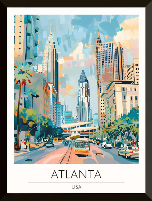 Ilustracion del paisaje urbano de Atlanta