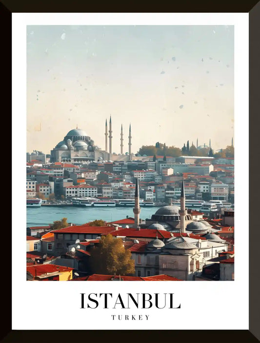 Ilustracion del paisaje urbano de Estambul Turquia