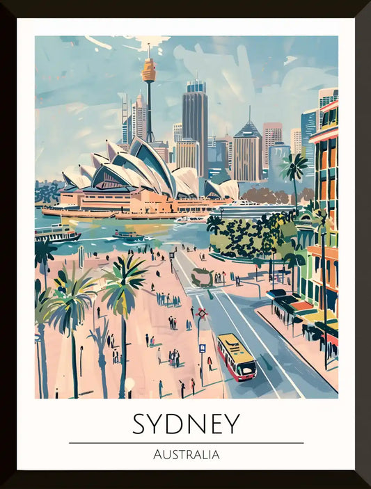 Ilustracion del paisaje urbano de Sydney Australia