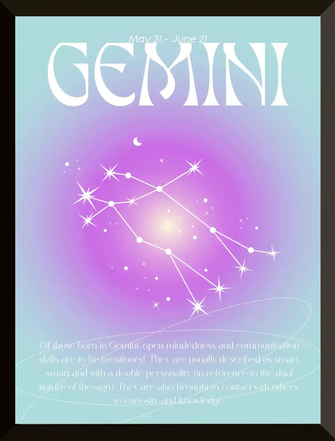 Ilustracion del signo del zodiaco Geminis