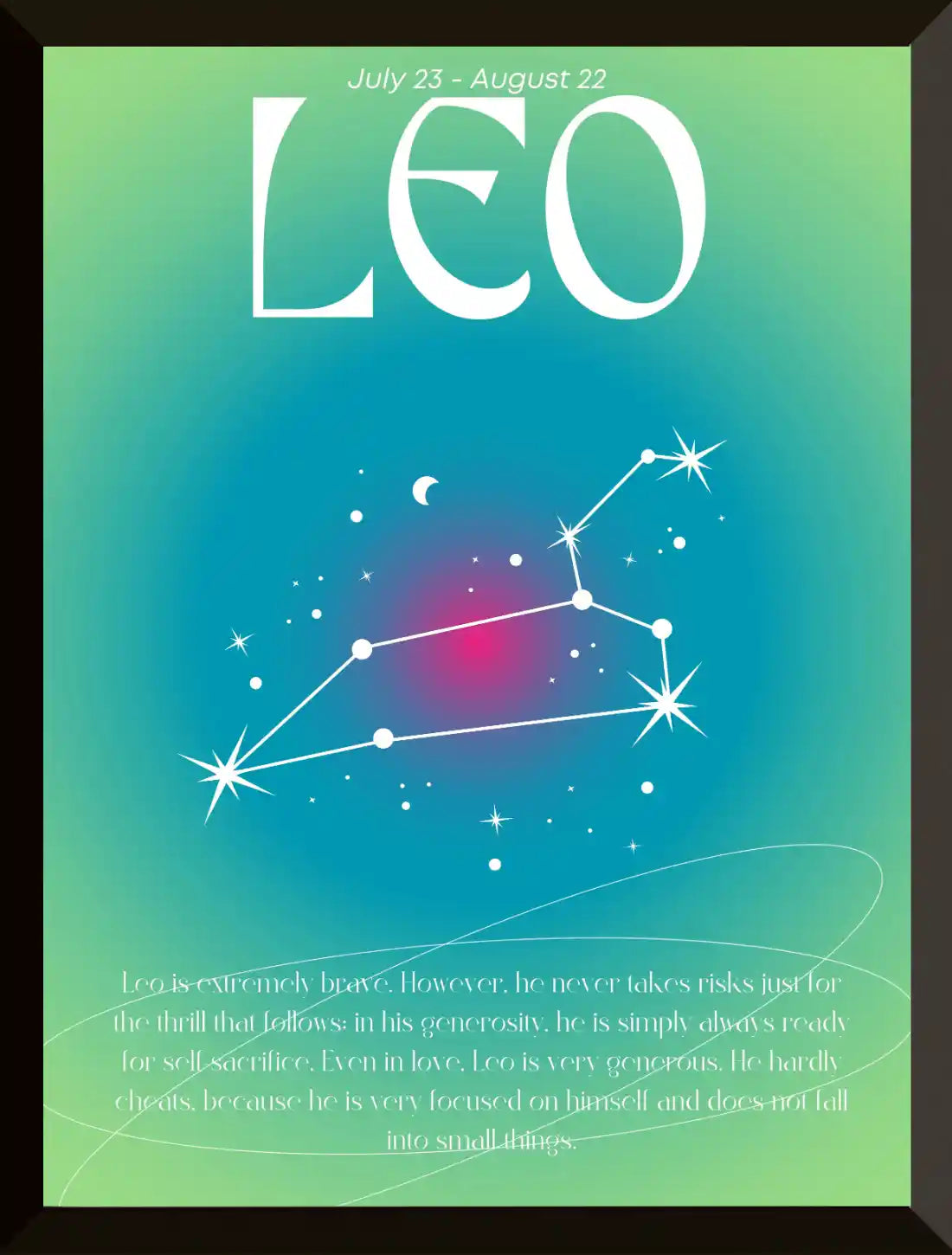 Ilustracion del signo del zodiaco leo