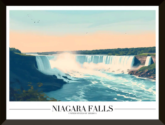 Ilustracion escenica de las cataratas del Niagara