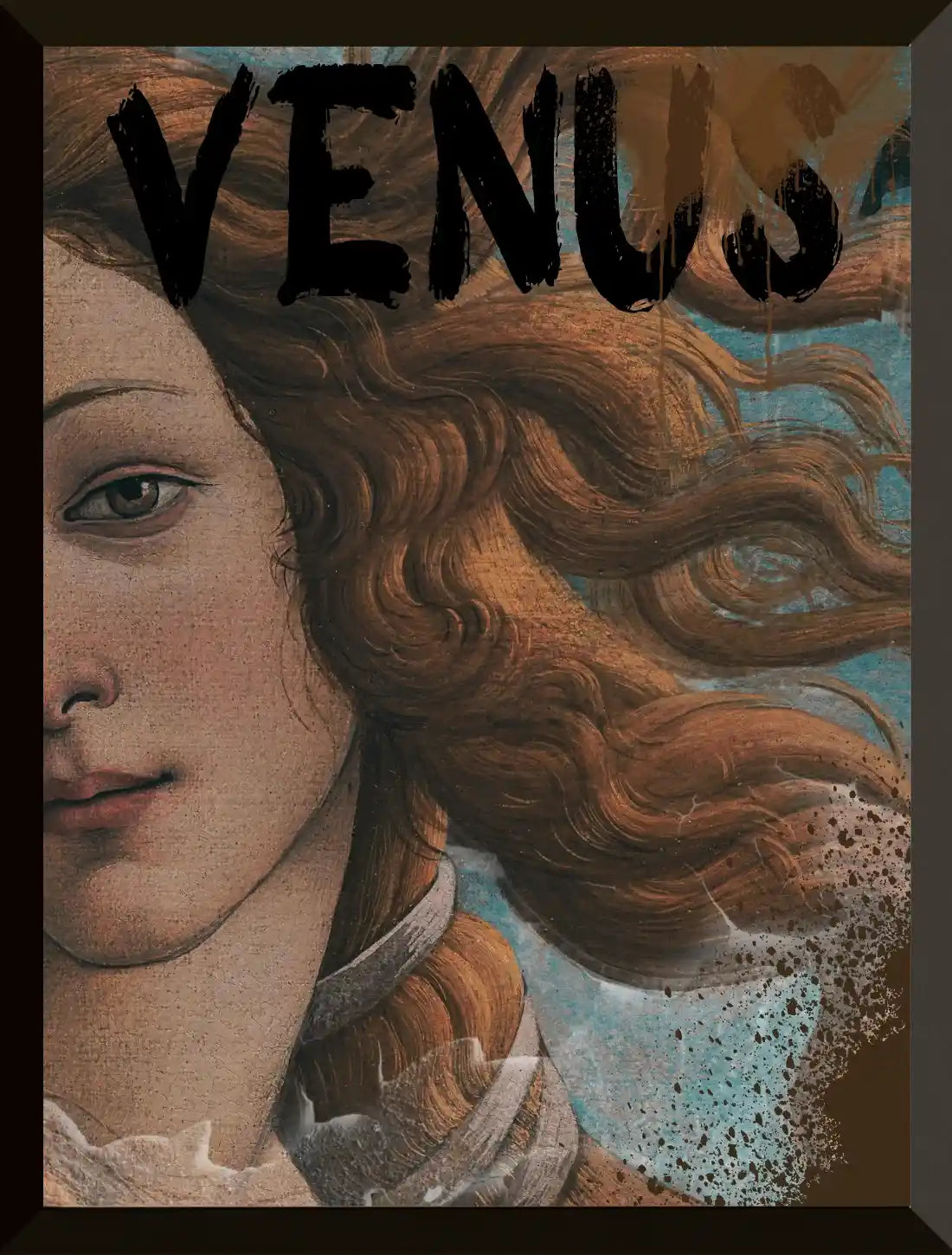 Media cara con texto VENUS