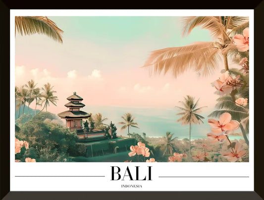 Paisaje de Bali con templo