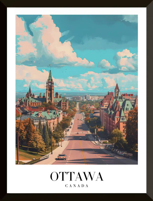 Paisaje urbano de Ottawa con el Parlamento