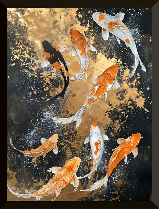 Pez koi en pintura artistica