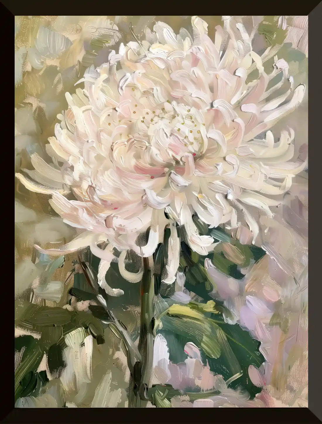 Pintura de una flor blanca