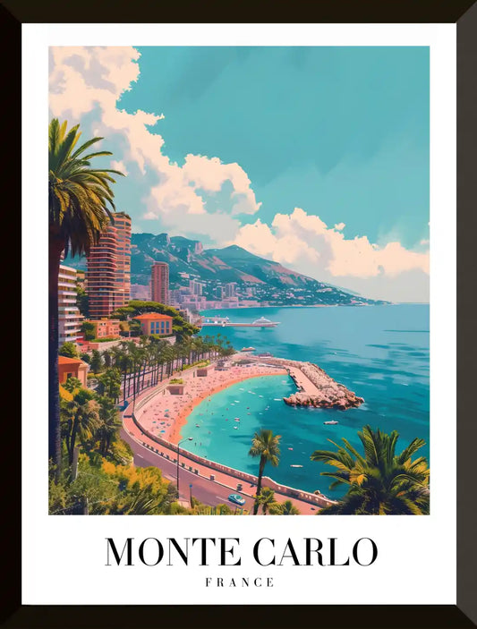 Playa y edificios de Montecarlo