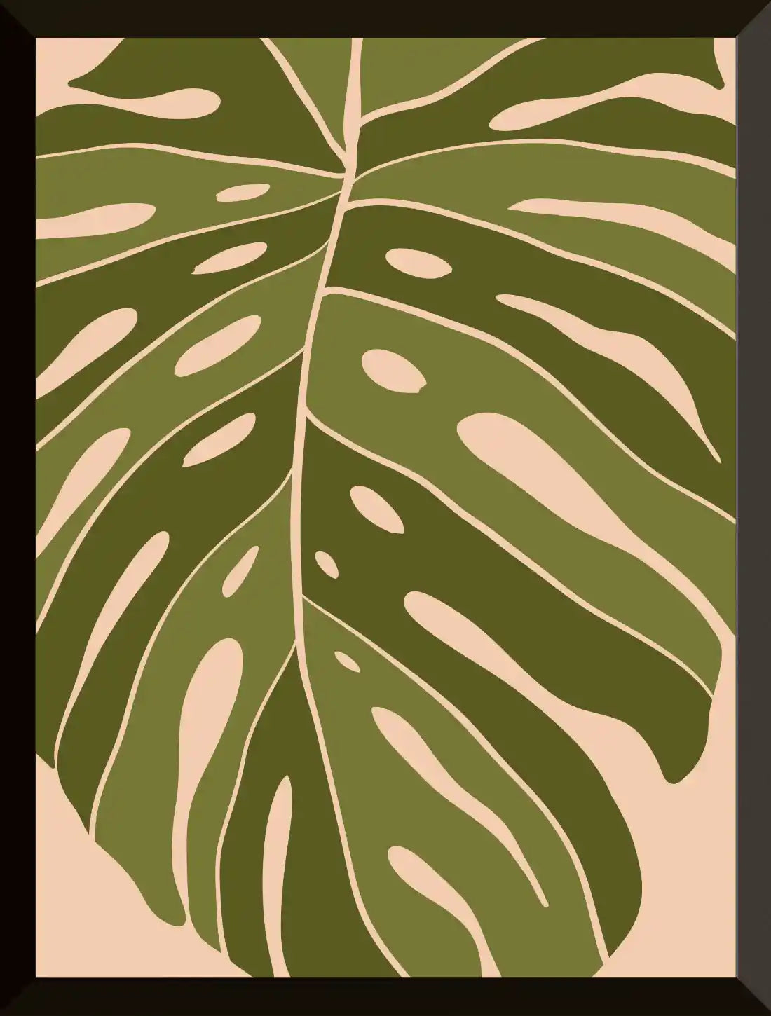 ilustracion de una hoja de monstera